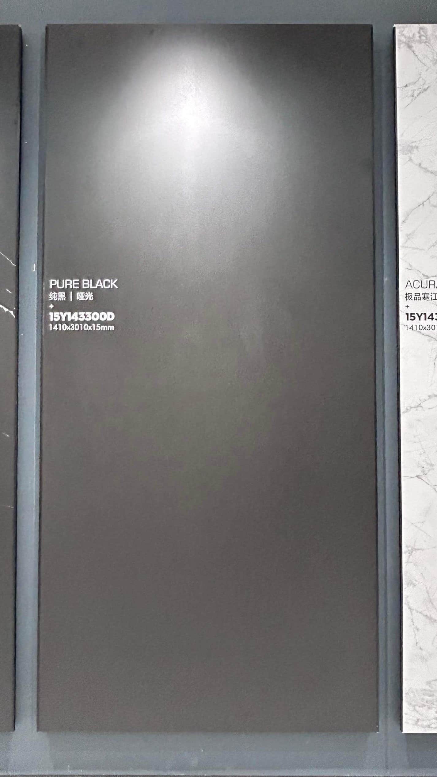 Pure Black Sintered Stone Slab Funtek