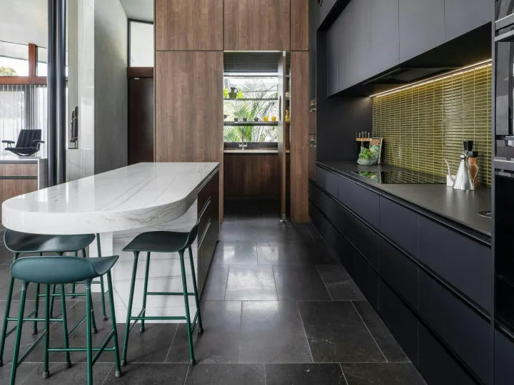 Sintered stone kitchen countertops and islands