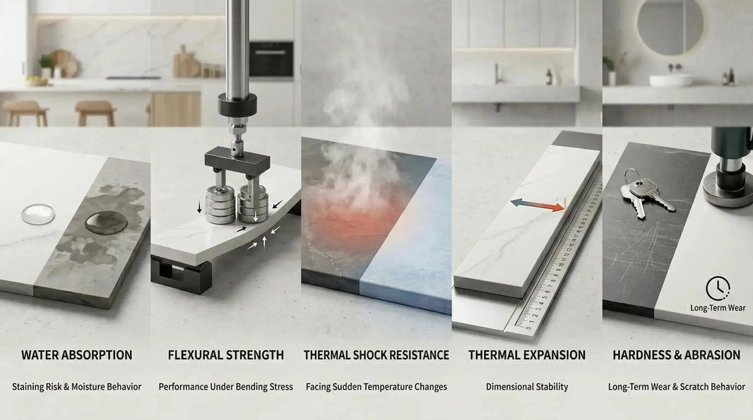 Sintered Stone vs Porcelain Slab vs Granite: Pros, Cons, and Performance Compared funtek