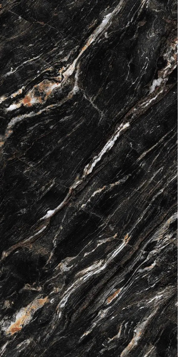 Black Gold Veined Marble плита из спечённого камня Funtek