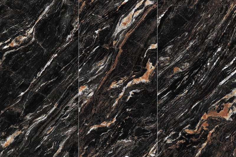 Black Gold Veined Marble плита из спечённого камня Funtek