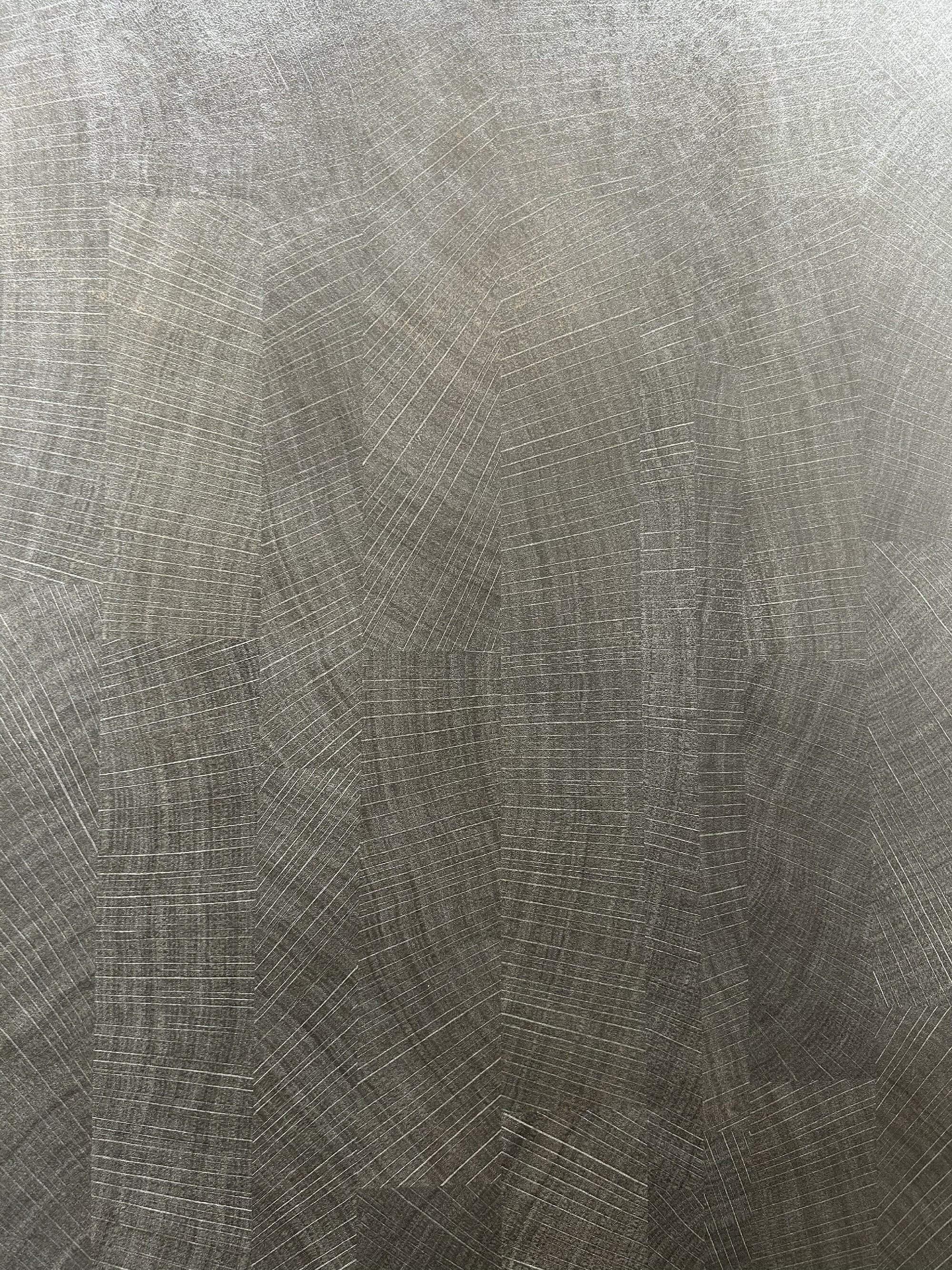 Close-up of Black Teak cross-grain sintered stone texture