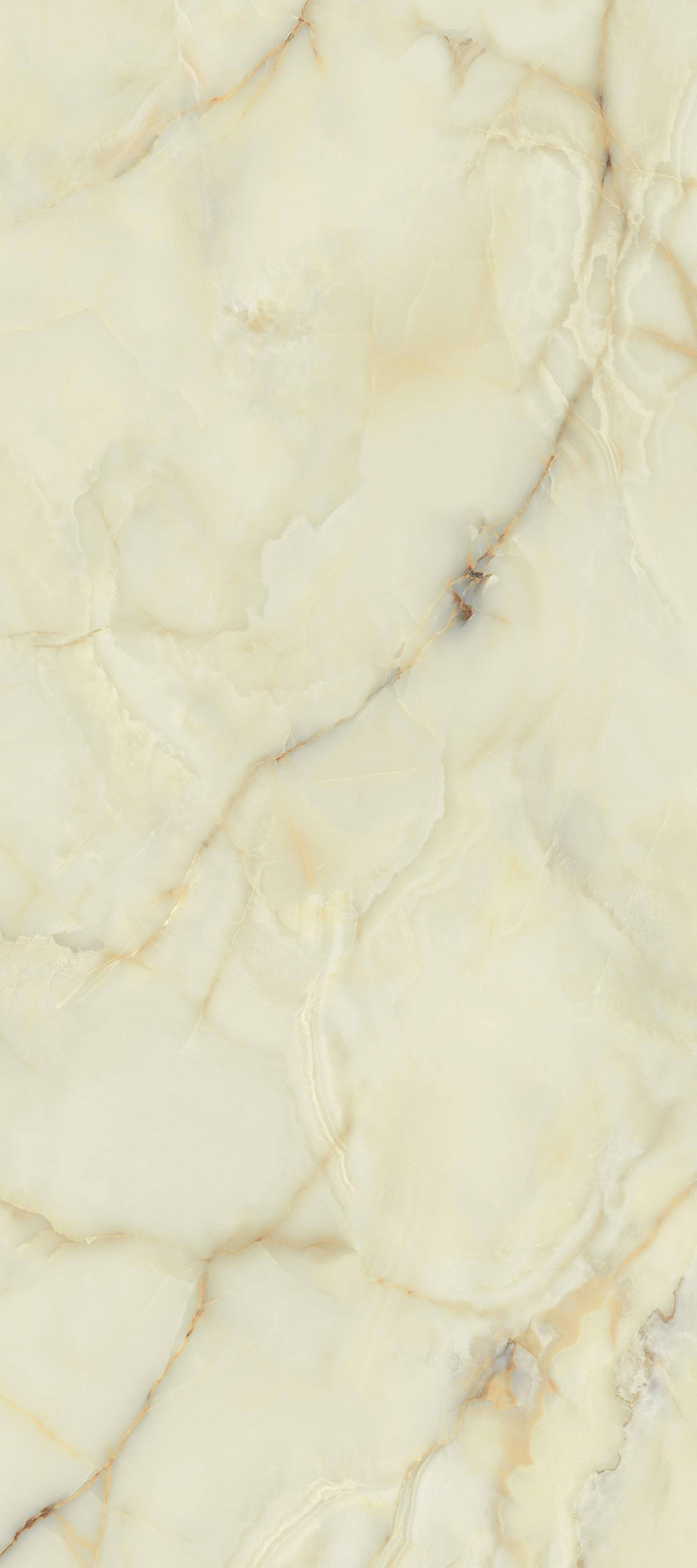 Full Karado Yellow Jade slab with translucent ivory clouds and golden veins