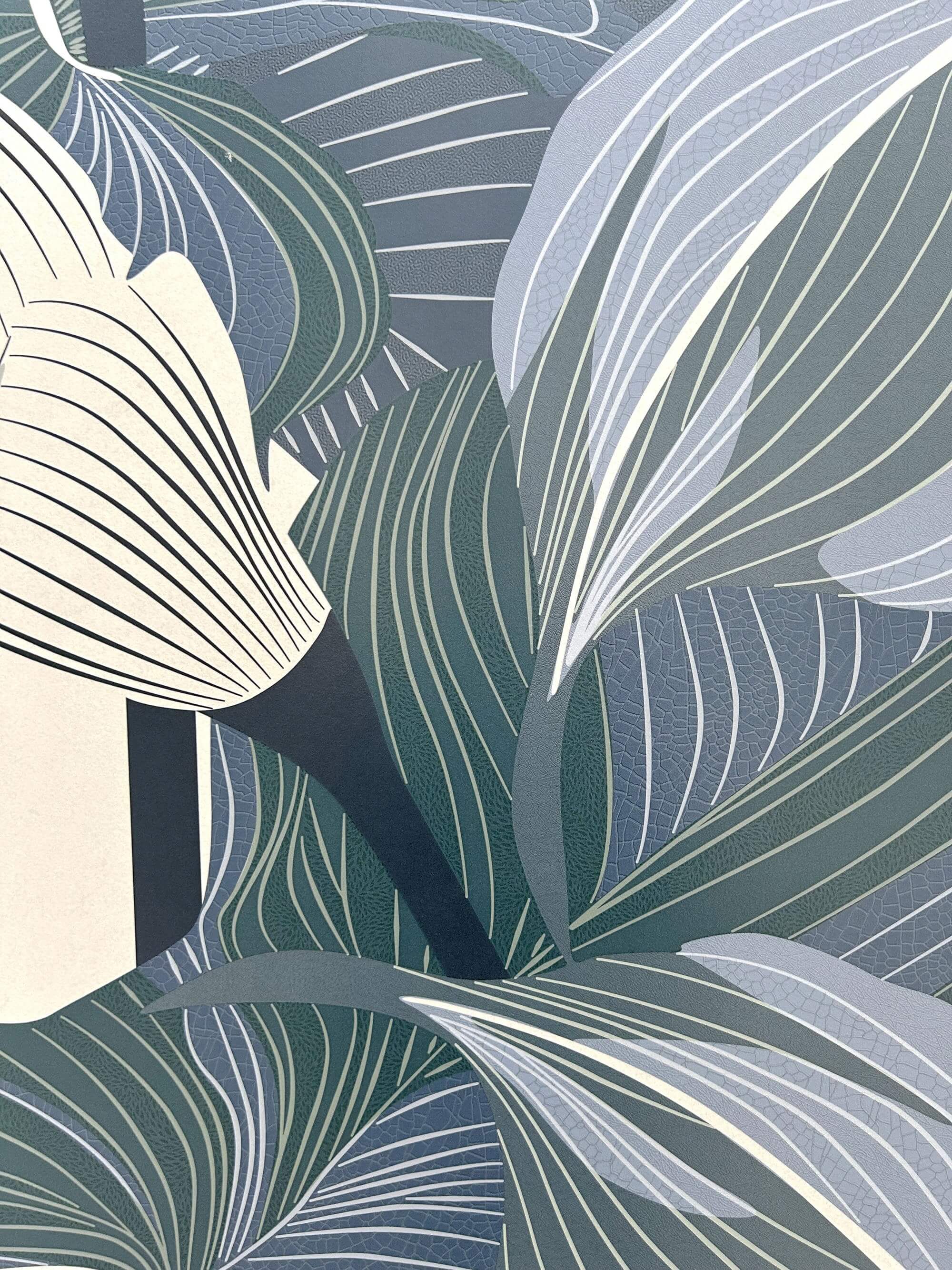 Blue Orchid layered foliage texture detail