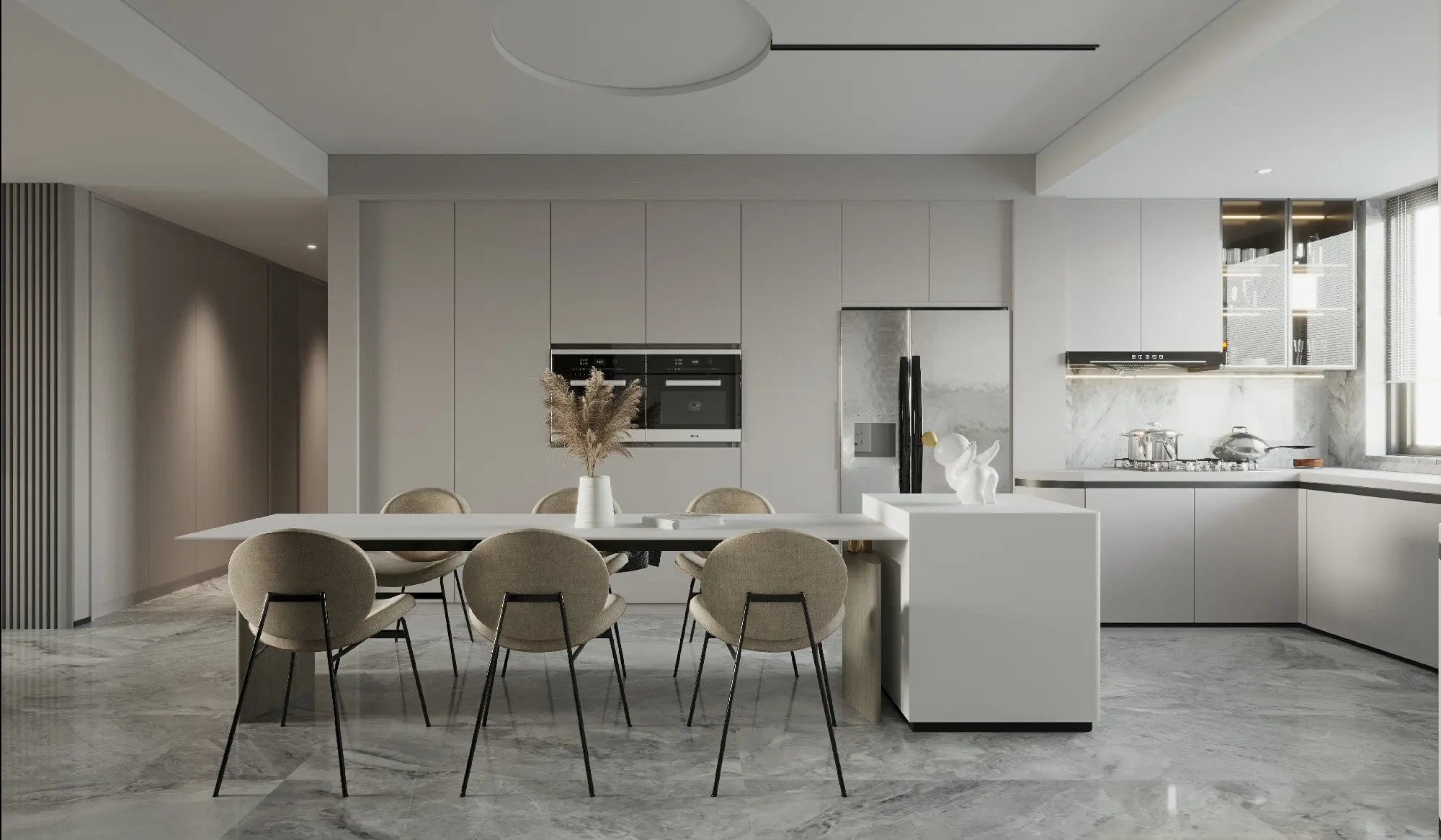 Pure White Sintered Stone Slab Funtek
