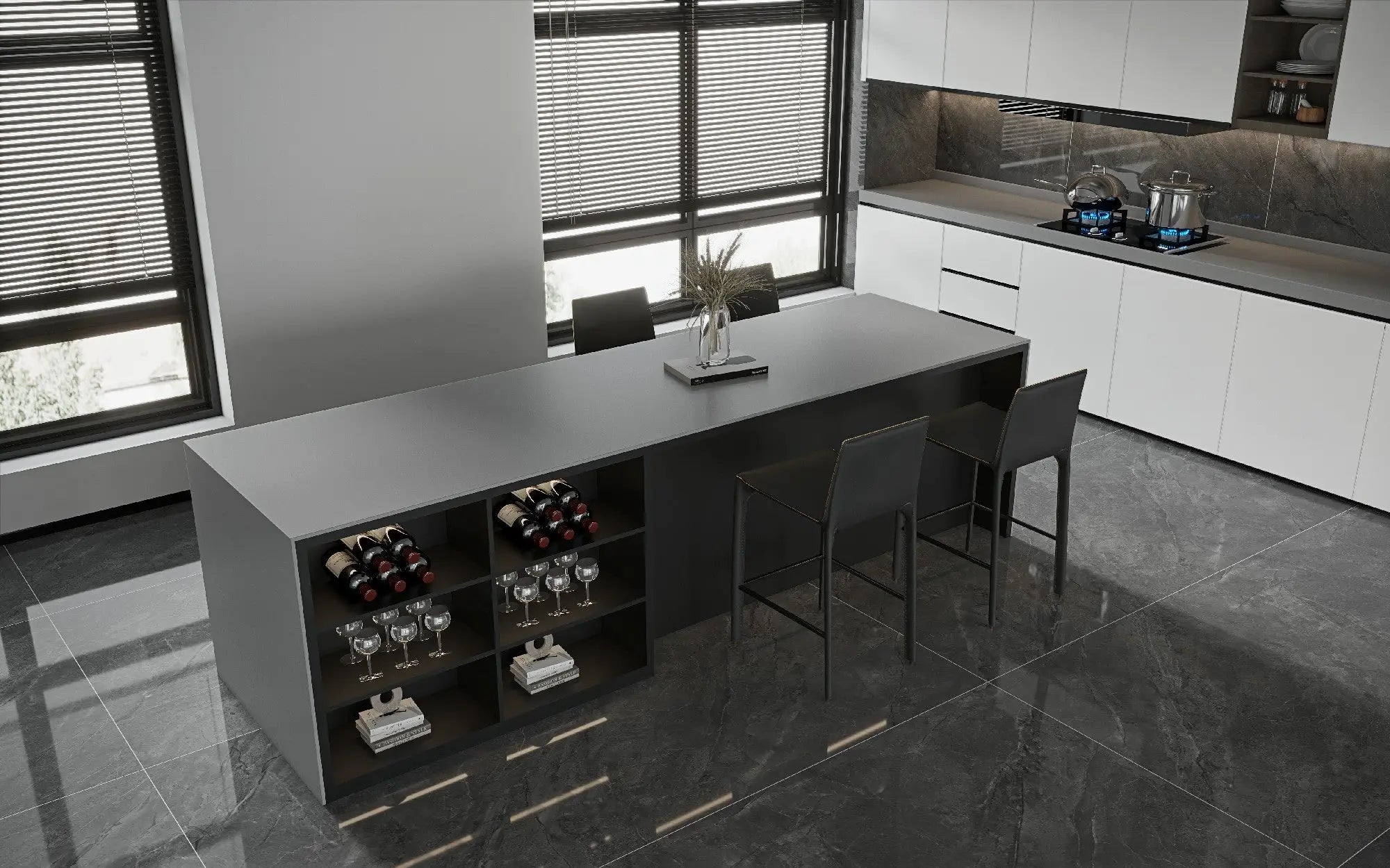 Pure Grey Sintered Stone Slab Funtek