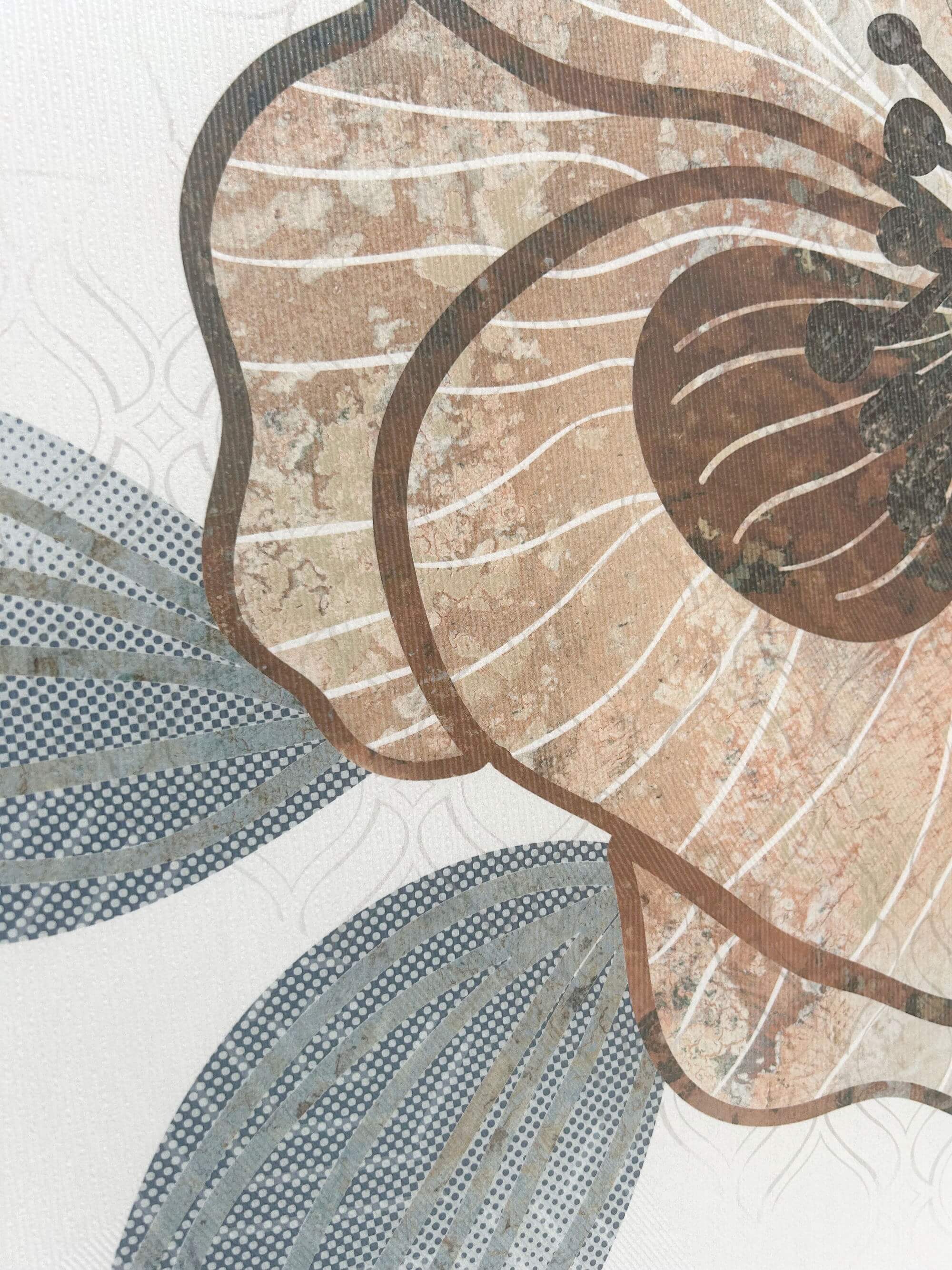 Flower Language textured floral sintered stone surface detail