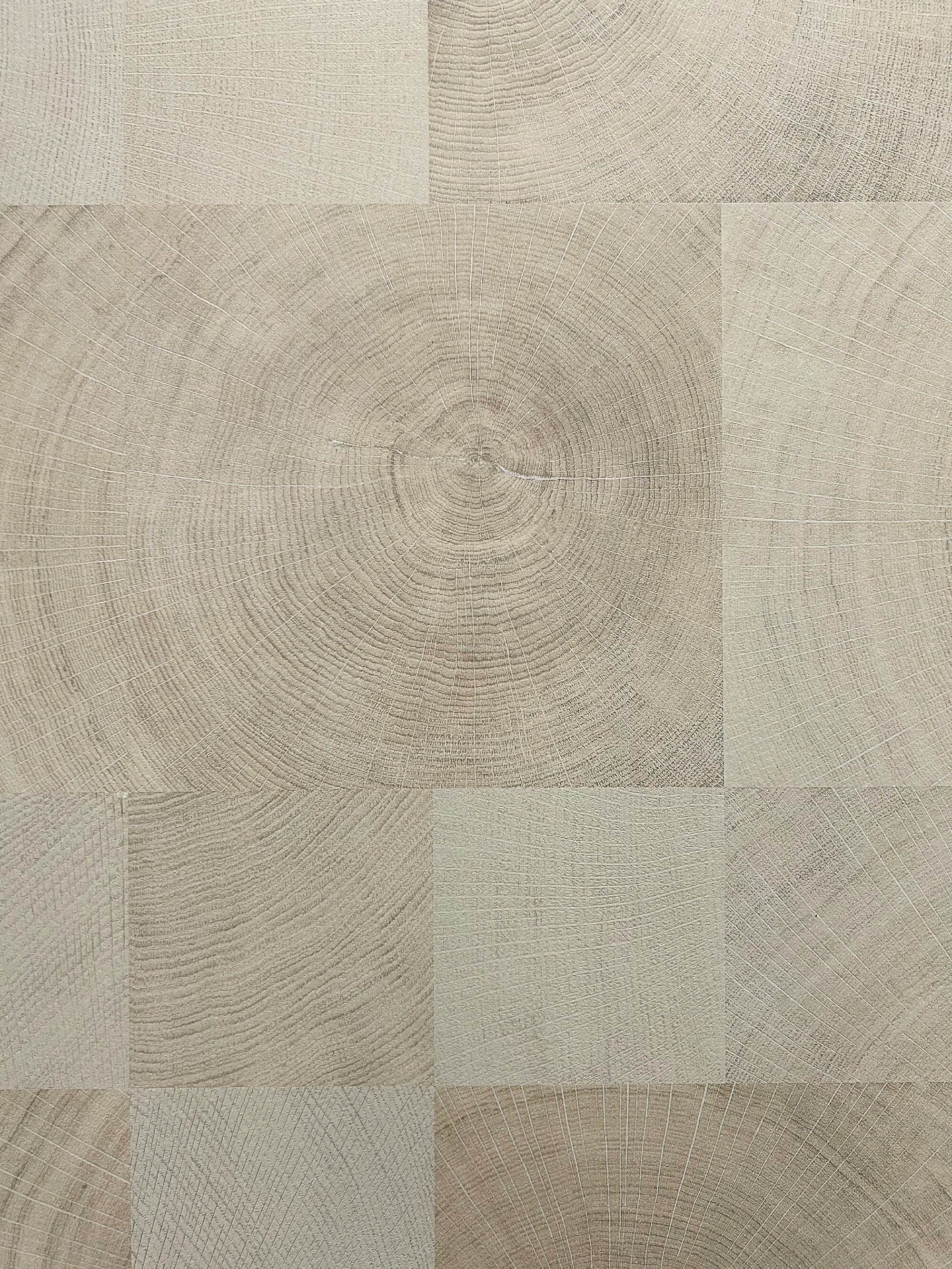 Close-up of Light Natural Oak end-grain wood-look sintered stone texture