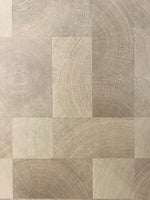 Gros plan de carrés à veinage bois aux tons chauds montrant des cernes de croissance circulaires — pierre frittée Natural Oak Wood Look