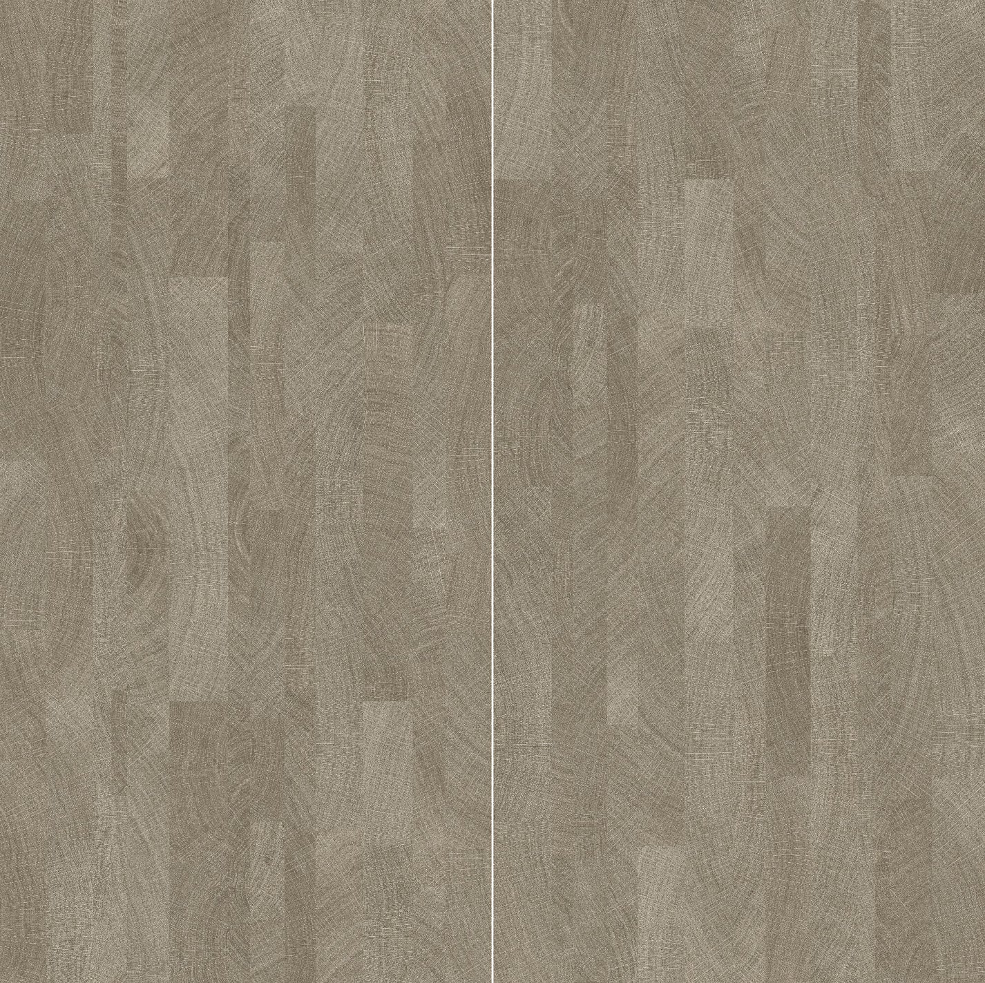 Natural Teak end-grain wood-look sintered stone two-panel pattern