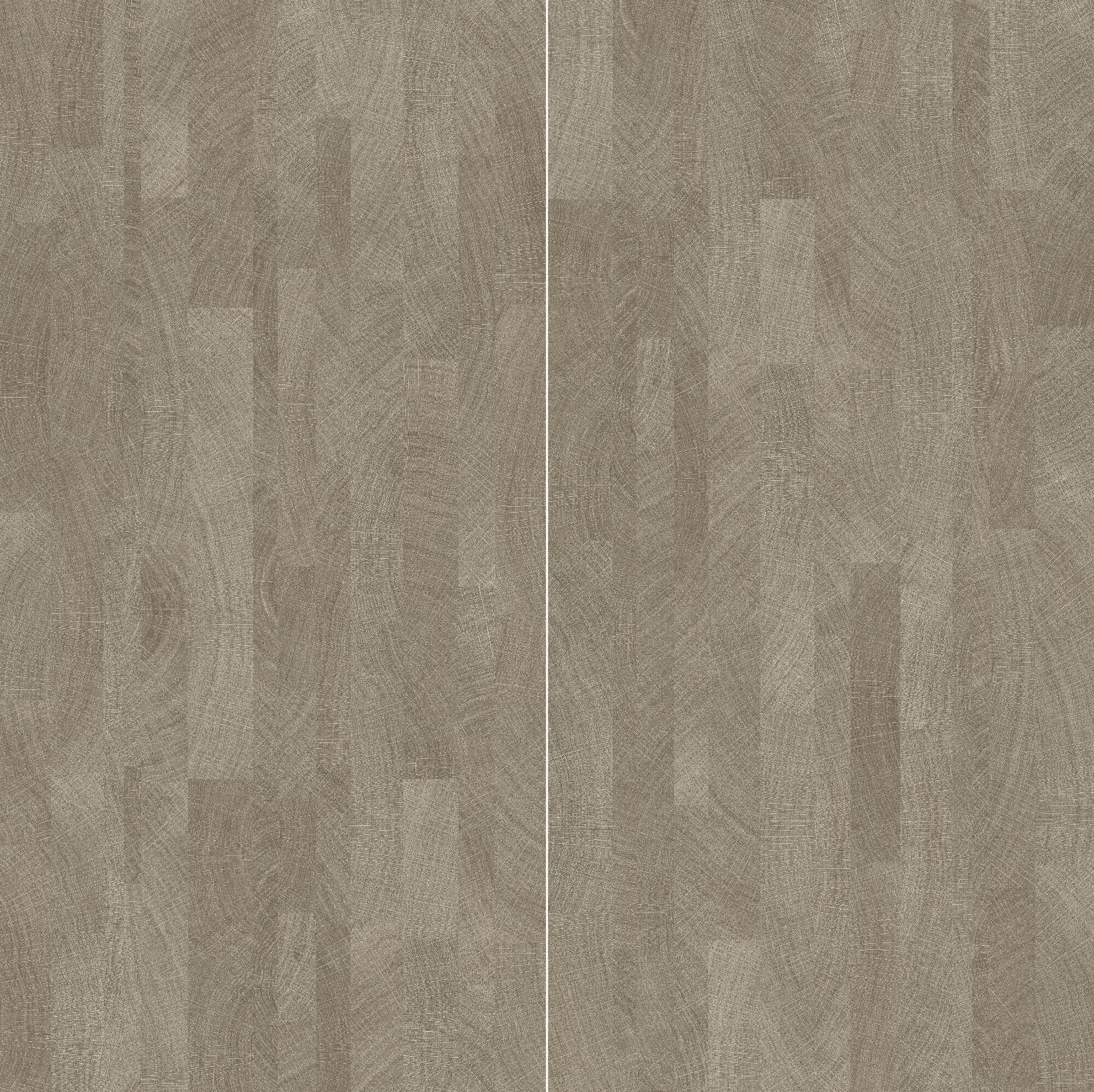 Natural Teak end-grain wood-look sintered stone two-panel pattern