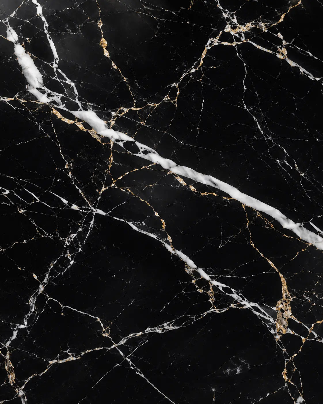 Italian Nero Marquina Плита под мрамор из спечённого камня Funtek
