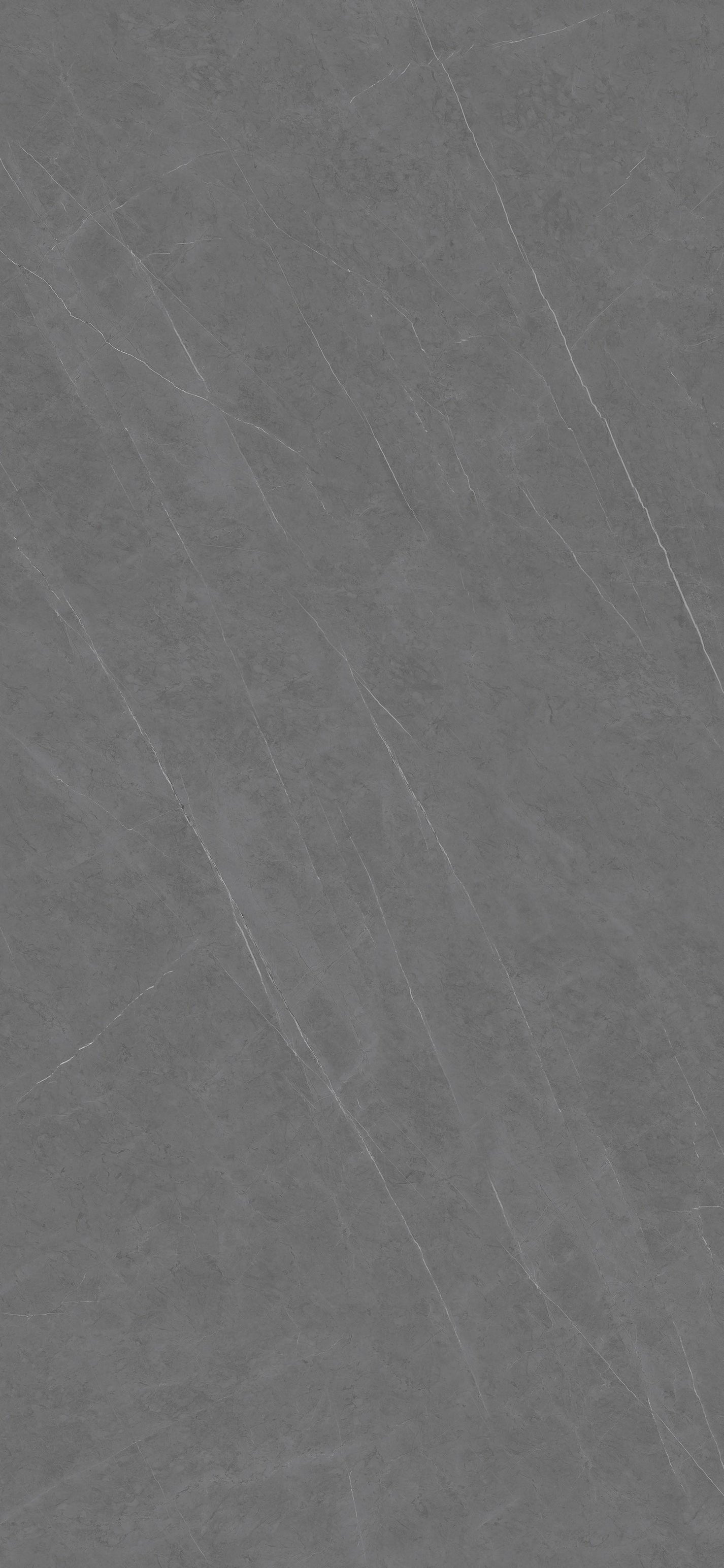 Крупный план плиты из спеченного камня New Armani Grey Stone Look, показывающий движение серого камня, детали поверхности