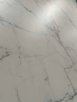 Close-up of fine branching grey veins on white — Alabaster White Soft Network Vein sintered stone