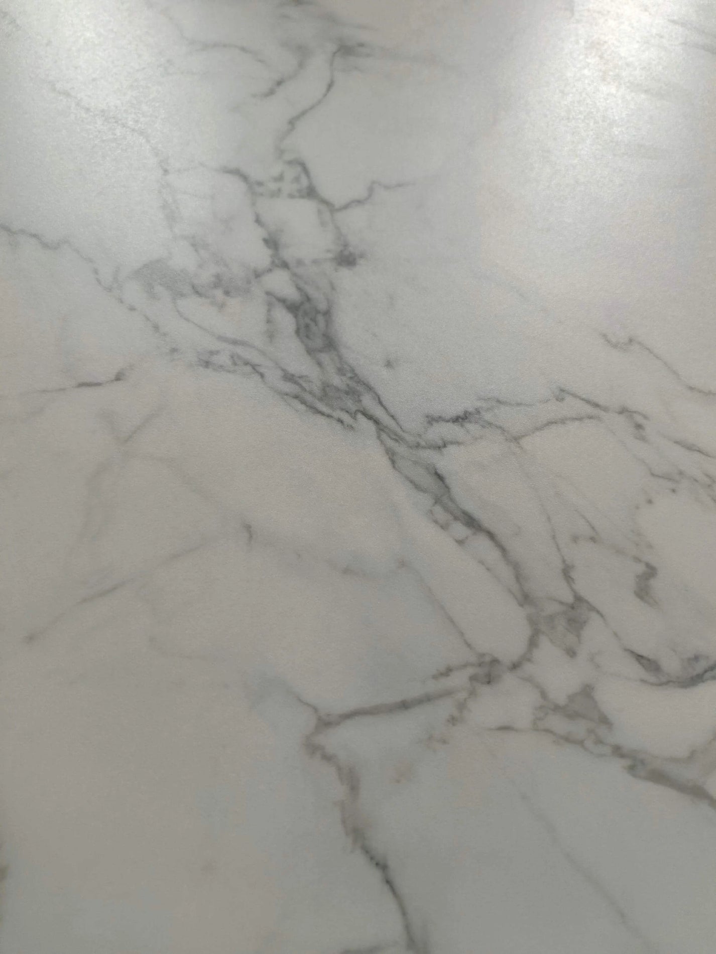 Close view of Alabaster delicate network veining and ivory undertone