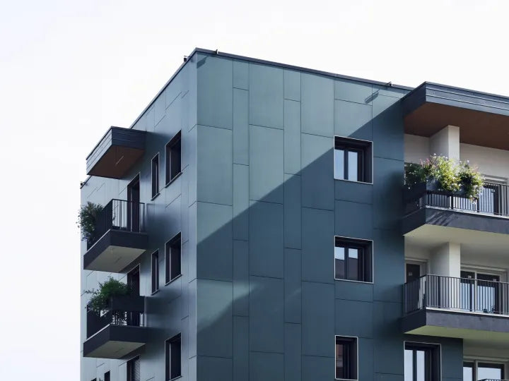 Sintered stone outdoor facades and cladding