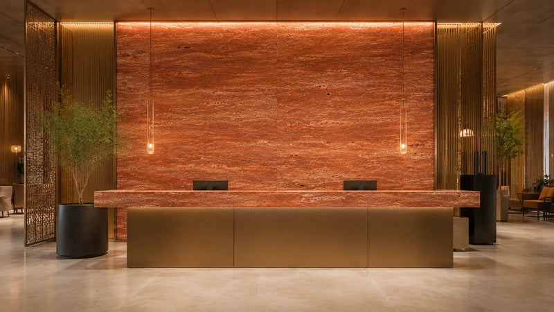 Italian Red Travertine плита из спечённого камня Funtek