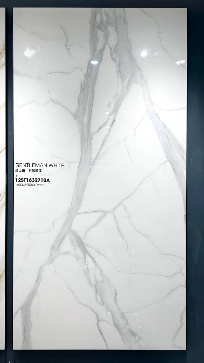 Gentleman White Silver Vein Sintered Stone Slab