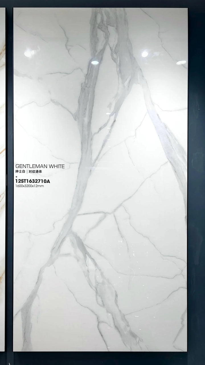Gentleman White Silver Vein Sintered Stone Slab