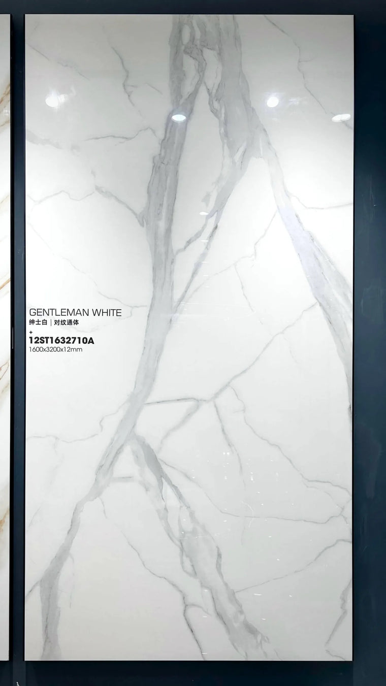 Gentleman White Silver Vein Sintered Stone Slab