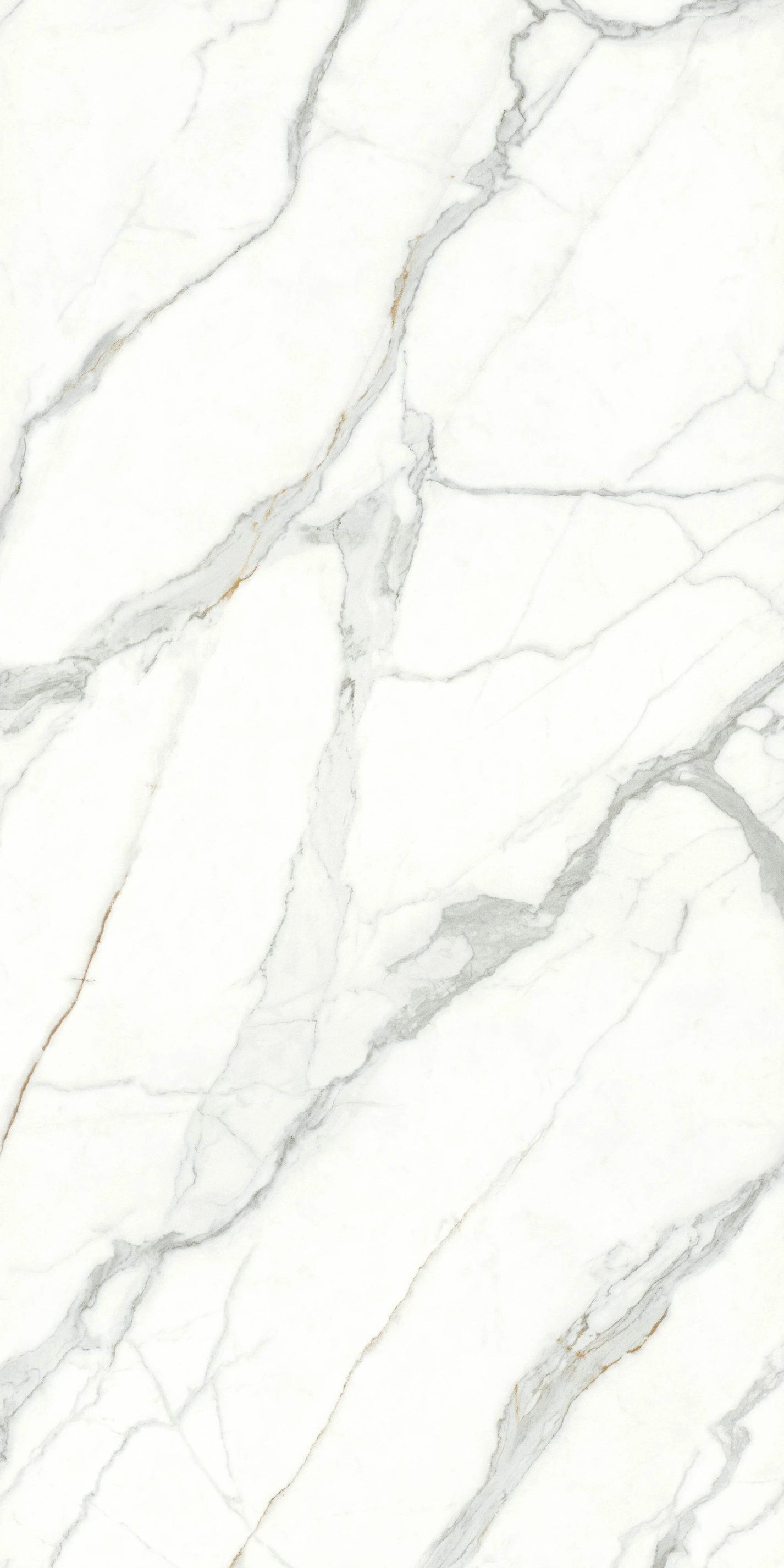 Full-face Libes white breccia-look texture with grey and subtle warm-gold veining