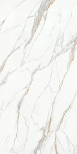 لوح أبيض بعروق قطرية رمادية وذهبية رفيعة — حجر ملبّد Pestown White Gold Vein