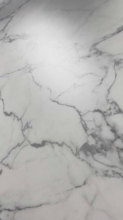 Video showing the Alabaster fine-matte surface and flowing gray network