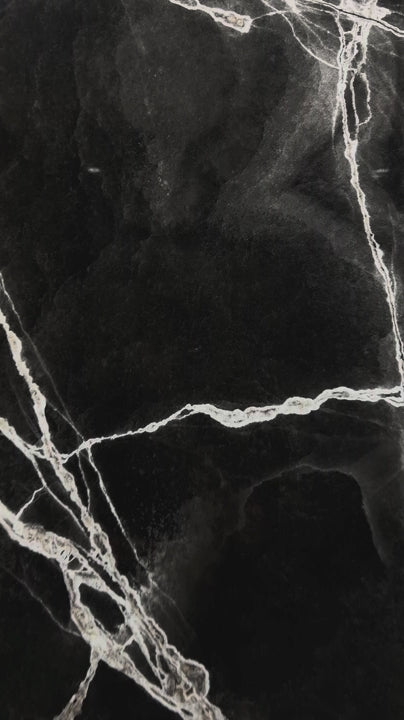 Black Crystallite polished black onyx-look sintered stone slab video