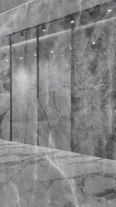 Roma Ink Jade 9LG1218-039 black onyx look sintered stone slab video