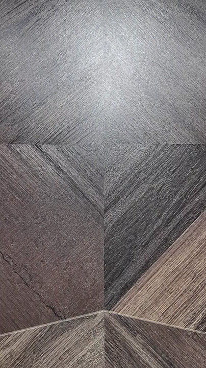 Shipwood Dark geometric wood-look sintered stone product video