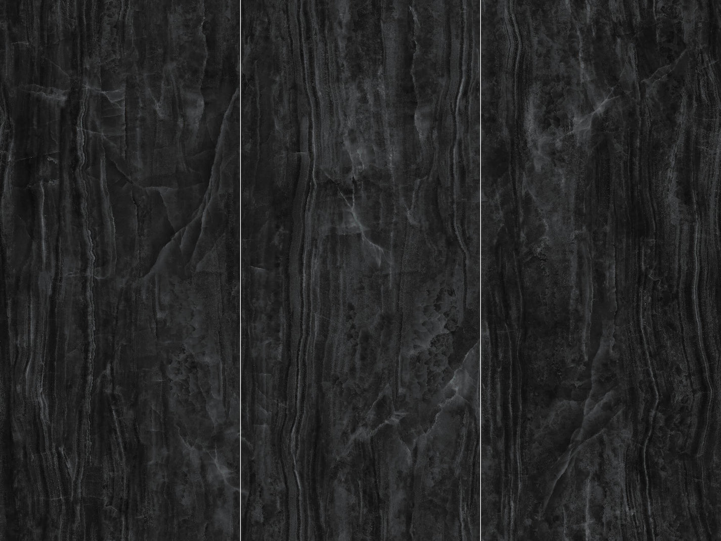 Roman Ink Jade three-face flowing black onyx pattern