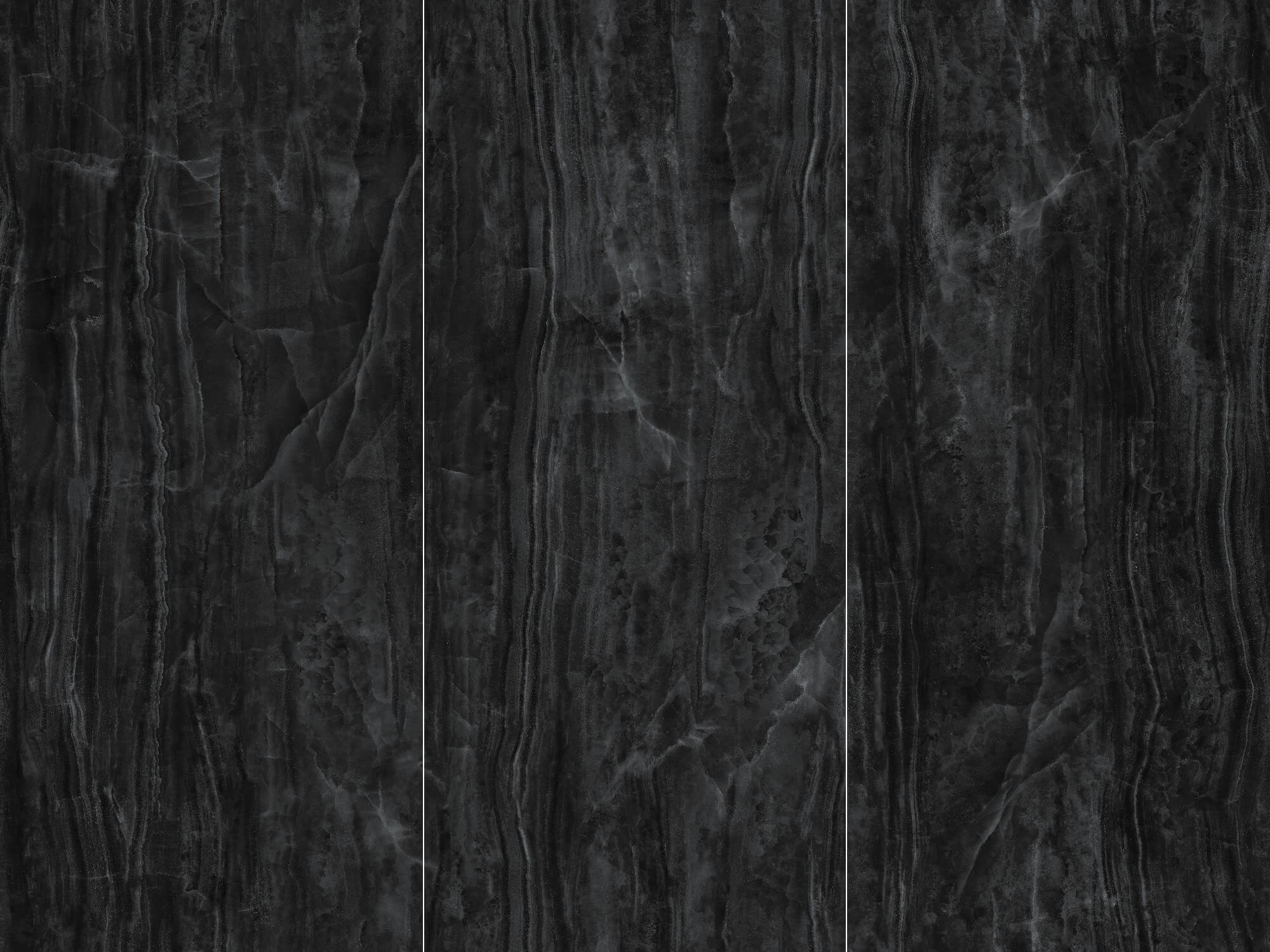 Roman Ink Jade three-face flowing black onyx pattern
