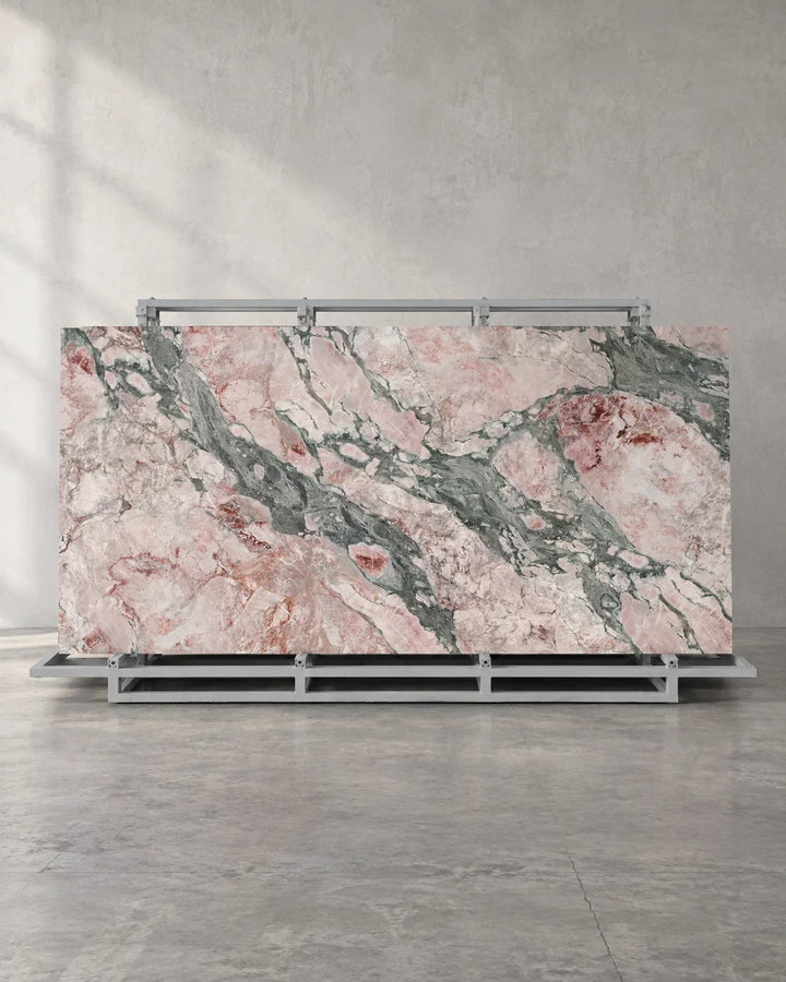 Seasons Pink Breccia Look Sintered Stone Slab