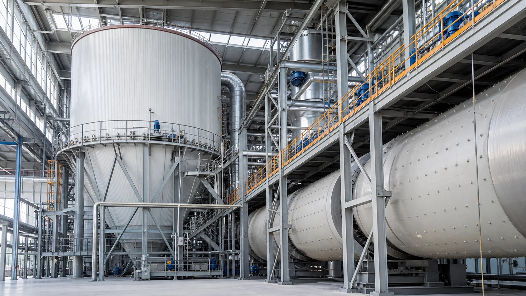 Spray-drying system turning mineral slurry into free-flowing granules