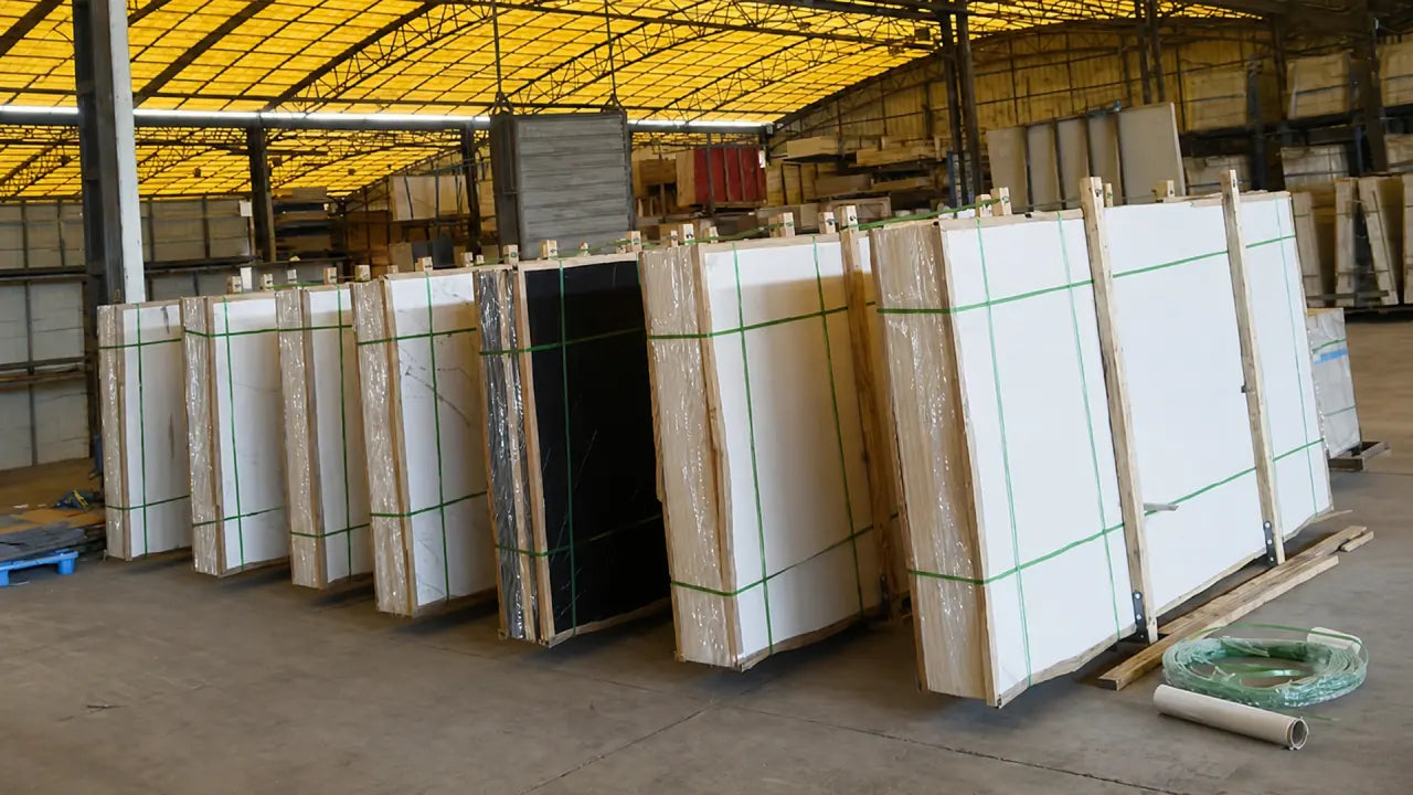 H형 목재 지지대 used for sintered stone factory packing