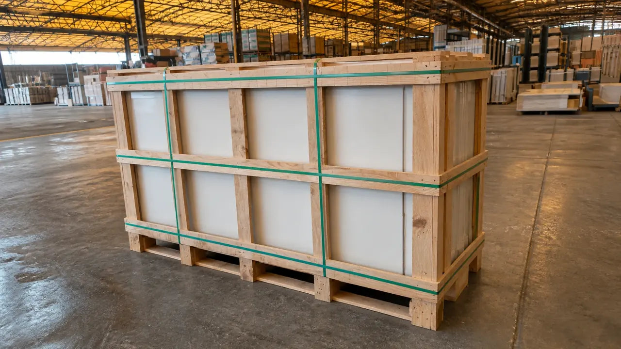 No.2 목상자 used for sintered stone factory packing